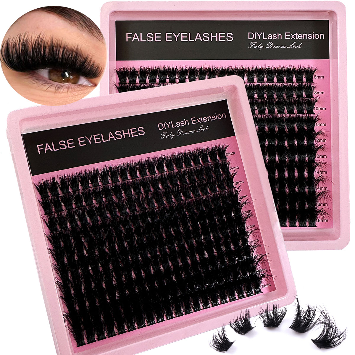 Eyelash Extension Russian - 50d-160d 8d luxo fofo diy cluster