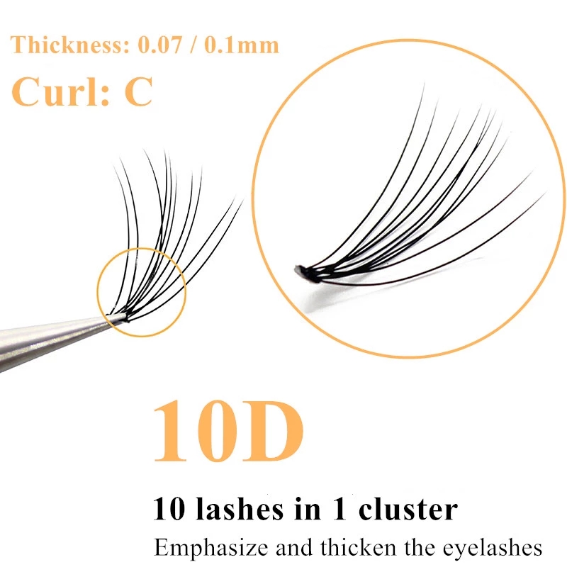 Cílios Postiços 10D Faux Mink  - Eyelash Extension Russian avaliação e preço